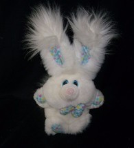 12&quot; Vintage 1993 White Giggle Bunny Rabbit Blue Ears Stuffed Animal Plush Toy - £18.56 GBP