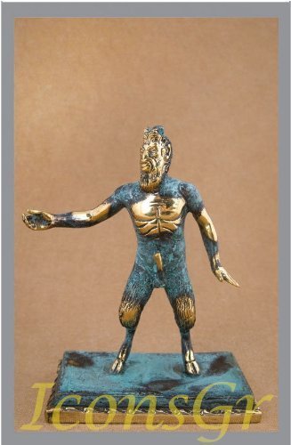 Primary image for Ancient Greek Bronze Museum Statue Replica of Pan (207) [Kitchen]