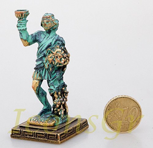 Ancient Greek Zamac Miniature Statue of Vakhos (Green/gold) [Kitchen]