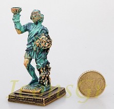 Ancient Greek Zamac Miniature Statue of Vakhos (Green/gold) [Kitchen] - £7.75 GBP