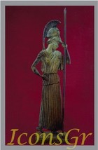 Ancient Greek Bronze Museum Statue Replica of Athena with Spear (1163) [Kitchen] - £77.08 GBP