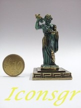 Ancient Greek Zamac Miniature Statue of Zeus (Green/gold) [Kitchen] - £9.44 GBP