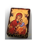 Wooden Greek Christian Orthodox Small Lithography Wood Icon A5 [Kitchen] - £11.18 GBP