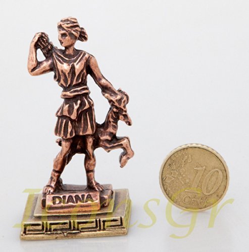 Ancient Greek Zamac Miniature Statue of Diana (Copper) [Kitchen] - $12.64