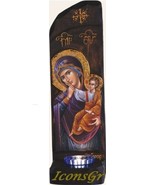 Wooden Greek Christian Orthodox Table Wood Oil Lamp / 9 - £67.52 GBP
