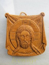 Handmade Carved Aromatic Wax Icon Blessed From Mount Athos of Holy Mandylion 123 - £12.91 GBP