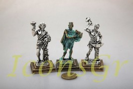 Ancient Greek Zamac Miniature Statues Set of 3 Pieces - 5659 [Kitchen] - £27.22 GBP