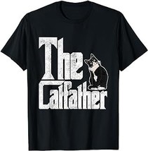 The Catfather Cat Father Mafia Whiskers Male Daddy T-Shirt - $15.99+