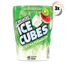 1x Bottle Ice Breakers Kiwi Watermelon Flavor Ice Cubes | 40 Pieces Per Bottle - £8.44 GBP