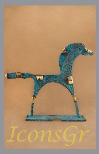 Ancient Greek Bronze Museum Statue Replica of Horse with Gallop (178) [Kitchen]