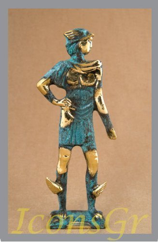 Ancient Greek Bronze Museum Statue Replica of Hermes (154) [Kitchen]