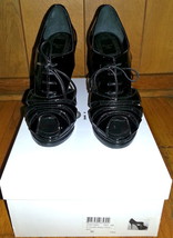 Authentic Dior Black Patent Glam Ankle Booties Size 35 - £309.33 GBP