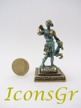 Ancient Greek Zamac Miniature Statue of Diana (1558-green/gold Oxidication) - $12.64