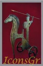 Ancient Greek Bronze Museum Statue Replica of Athena on Carriage of the Sun 1109 - £103.95 GBP