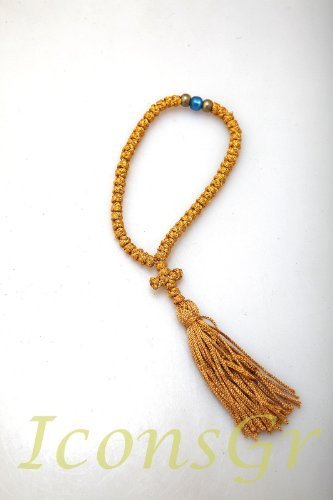 Handmade Blessed Christian Orthodox Greek Komboskoini Prayer Rope 50 Knots Go...