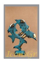 Ancient Greek Bronze Museum Replica of Dolphins (267) [Kitchen] - £58.89 GBP