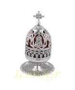 Greek Christian Orthodox Bronze Table Oil Lamp - 9580n - £93.00 GBP