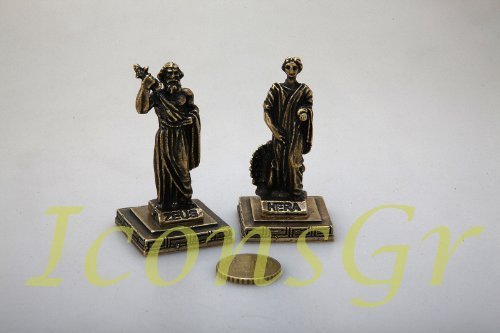 Ancient Greek Zamac Miniature Statues Set of 2 Pieces - 5657 [Kitchen]