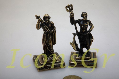 Ancient Greek Zamac Miniature Statues Set of 2 Pieces - 5655 [Kitchen]
