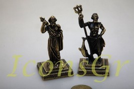 Ancient Greek Zamac Miniature Statues Set of 2 Pieces - 5655 [Kitchen] - £15.66 GBP