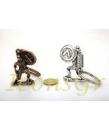Ancient Greek Zamac Keyring Miniature Statue of Spartan King Leonidas Setx2 - £13.48 GBP