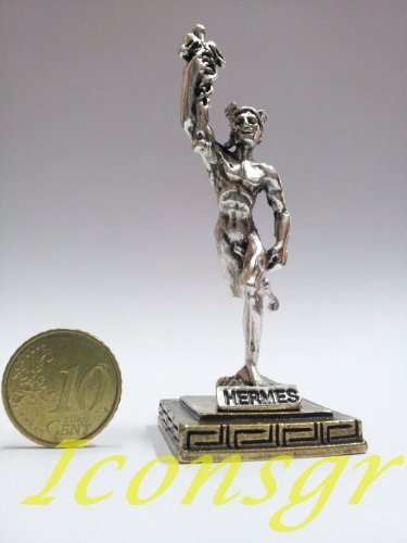 Ancient Greek Zamac Keyring Miniature Statue of Hermes (Silver) [Kitchen] - $12.64