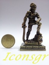 Ancient Greek Zamac Keyring Miniature Statue of Ares (Gold) [Kitchen] - £10.10 GBP