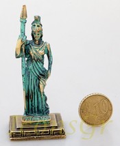 Ancient Greek Zamac Miniature Statue of Athena (Green/gold) [Kitchen] - £10.10 GBP