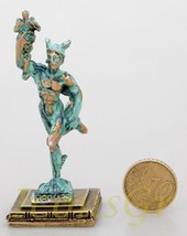 Ancient Greek Zamac Keyring Miniature Statue of Hermes (Green/gold) [Kitchen] - $12.64