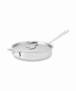 All-Clad  4403 3-Qt Tri-Ply Stainless-Steel Saute Pan with Lid,  - $130.89