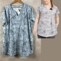 IDEOLOGY Activewear Gray Printed Tunic with Pockets NWT 3X - £7.82 GBP