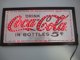 Coca-Cola LED Chasing Red Light Bar Sign Wall Decor Script Logo - £23.99 GBP