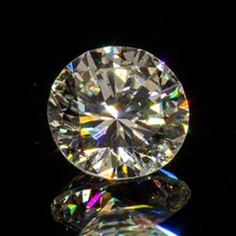 0.48 Carat Desseré J / VS2 Rond Brillant Coupe Diamant Certifié GIA - £607.74 GBP
