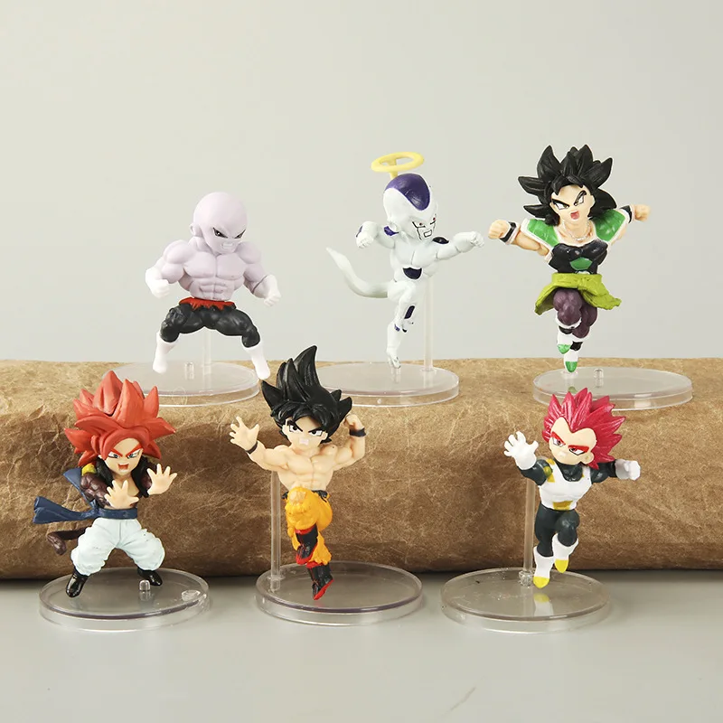 6Pcs/Set Dragon Ball Z Son Goku Kakarotto Super Saiyan Bule Bulma King Vegeta - £13.95 GBP