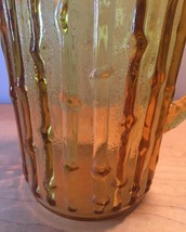 Vintage 70s Anchor Hocking tahiti bamboo pattern glass pitcher image 2
