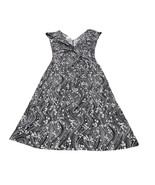 London Times Womens Black White Stripe Floral Stretch Maxi Dress Size 8 ... - $19.62