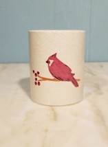 Cardinal Coffee Mug Cup White 3.75&quot; Tall By Mel (Crazing) - £7.68 GBP