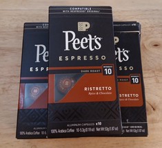 3 Peet&#39;s Espresso Capsules Coffee Ristretto Bold Spice Chocolate SEE PIC... - $18.56