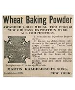 Kalbfleisch Wheat Powder 1885 Victorian Advertisement New Orleans Expo A... - $366.69 MXN