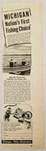 1950 Print Ad Fishing in Michigan Tourist Council Fishermen Stringer of ... - £7.85 GBP
