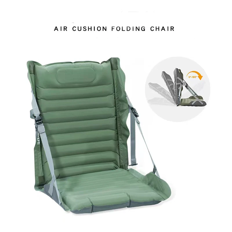 Folding chair picnic beach leisure portable cushion lazy backrest reclining air cushion thumb200