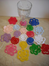 800pc. Assorted Random Mix Felt 3D Flowers-Die Cut Felt-Small and Large. - £17.58 GBP