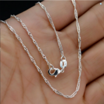 925 Sterling Silver Water Wave Necklace - FAST SHIPPING!!! - $3.99+