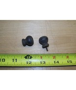antique tiny black ebonized wood knobs - £17.12 GBP