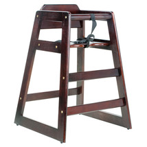 New Restaurant Wood High Chair with Dark Finish Stacking BONUS REBATE - $125.10