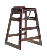 New Restaurant Wood High Chair with Dark Finish Stacking BONUS REBATE - $2,381.84 MXN
