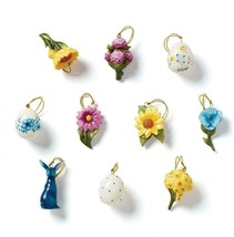Lenox Floral Easter Spring Tree Ornaments Miniature Set 10 Bunny Egg Flowers NEW - £65.27 GBP