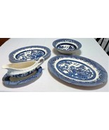 Vintage Royal Wessex Blue Willow Transferware England (Disc.) Ironstone - $149.69