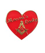 Masonic Ladies Freemason Lapel Pin Mason&#39;s Lady - £5.53 GBP