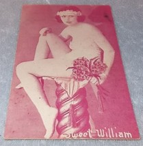 Arcade Card Cheesecake Risque Pin Up Sweet William Sepia Color 1920's - £5.50 GBP